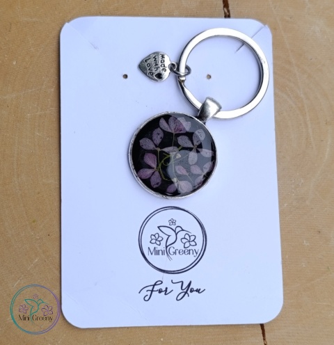 Brelok z kwiatami miniaturowej hortensji