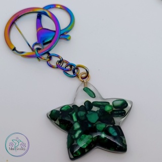 Gwiezdny brelok z zieloną muszlą