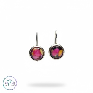 Delikatne kolczyki na biglu "Kolorowe Perły"