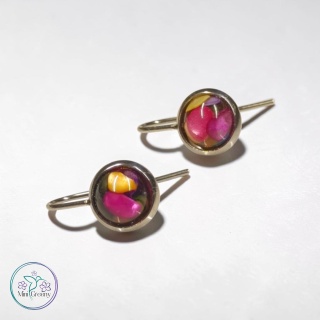 Delikatne kolczyki na biglu "Kolorowe Perły"