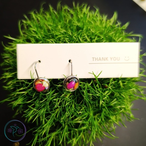 Delikatne kolczyki na biglu "Kolorowe Perły"