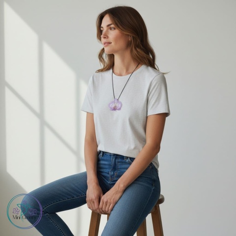 Wisiori z naturalnym storczykiem w żywicy