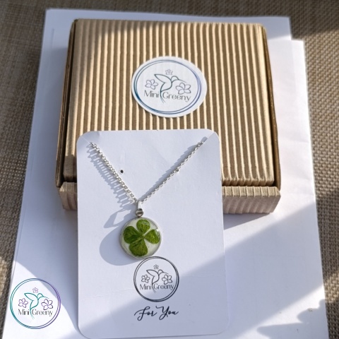 Wisiorek "Cztery listki szczęścia" w srebrze